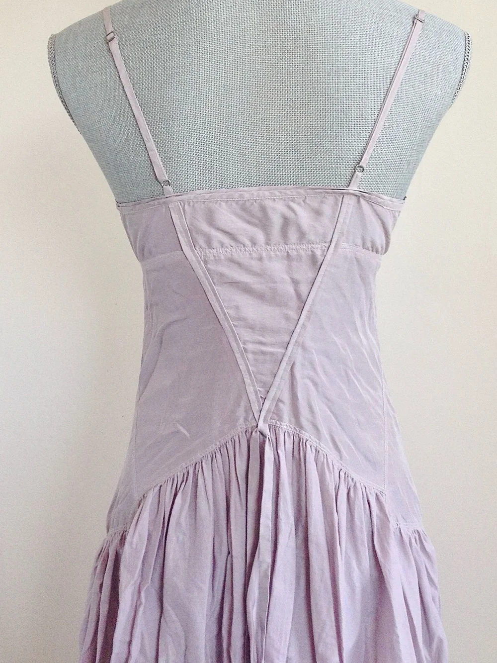 Armani Exchange Archival Lavender Silk Cotton Midi Dress 4 Wedding Guest Summer - Picture 4 of 12